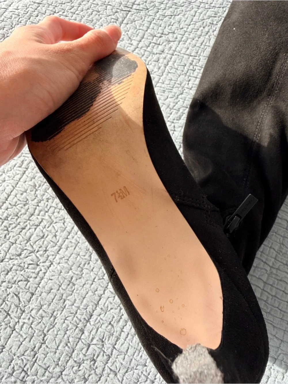Calvin Klein Black Over-the-Knee Pointed Toe Stiletto Boot